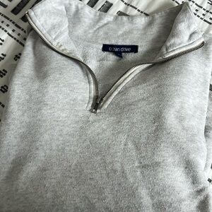 Ocean drive gray quarter zip with pocket